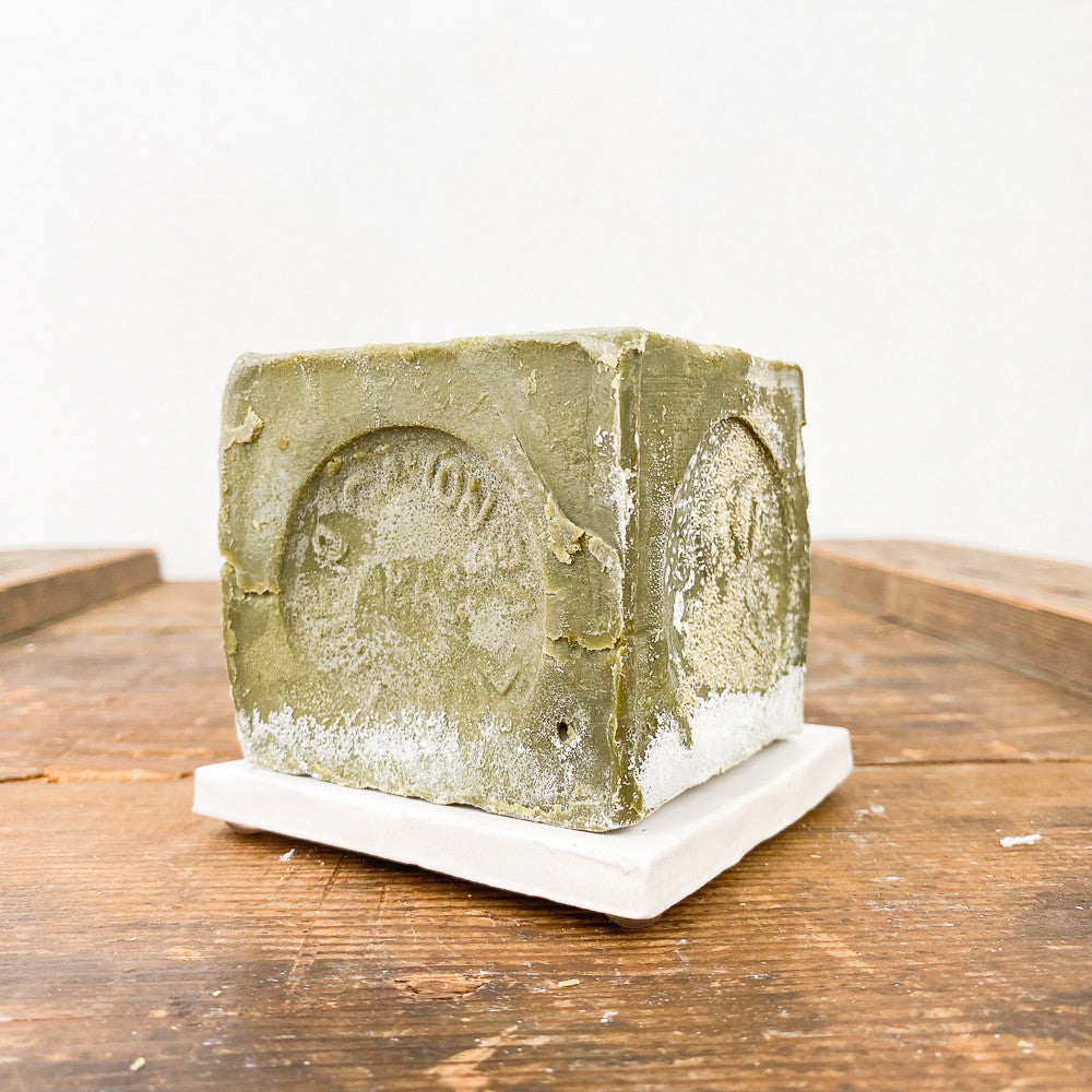 Porte-savon tomette émaillée blanche Maison Empereur