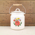 Pot-au-lait fleuri en émail