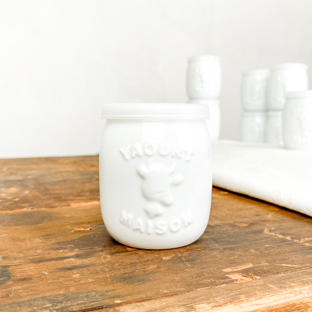 Pot de yaourt en porcelaine