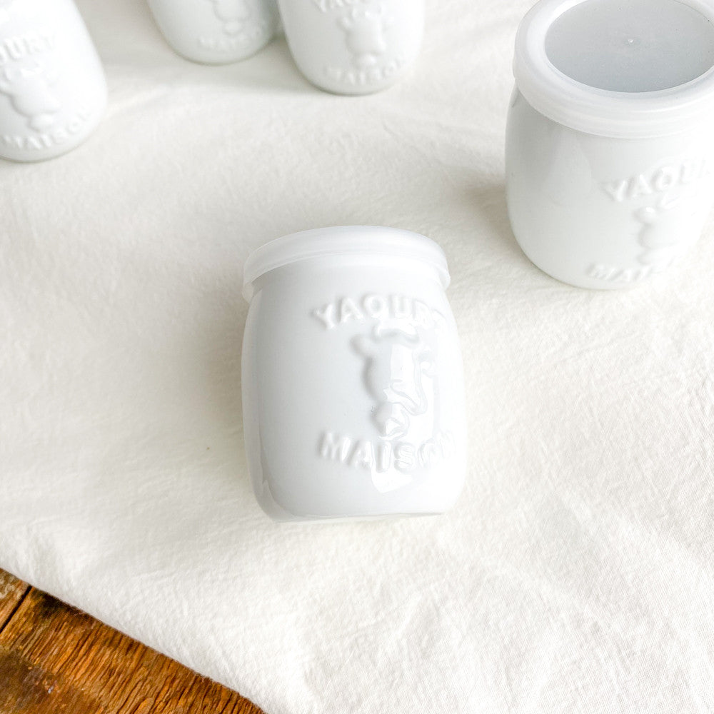 Pot de yaourt en porcelaine