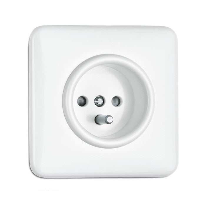 Prise de terre en duroplast blanc