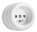 Prise en saillie 2P+T Duroplast Blanc