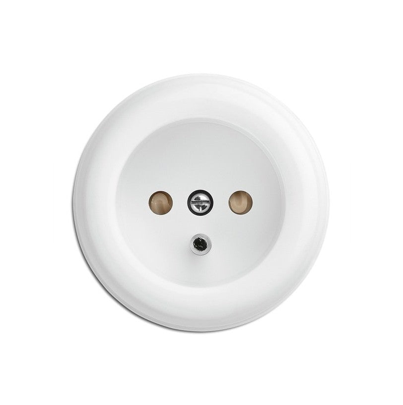 Prise en saillie 2P+T Duroplast Blanc