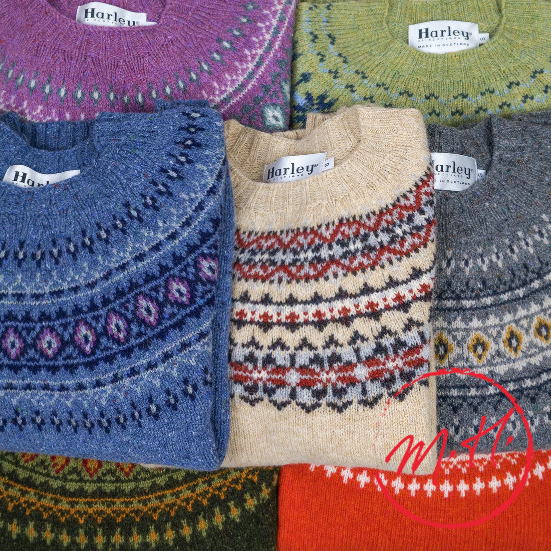 Pull écossais à chevrons 15 couleurs