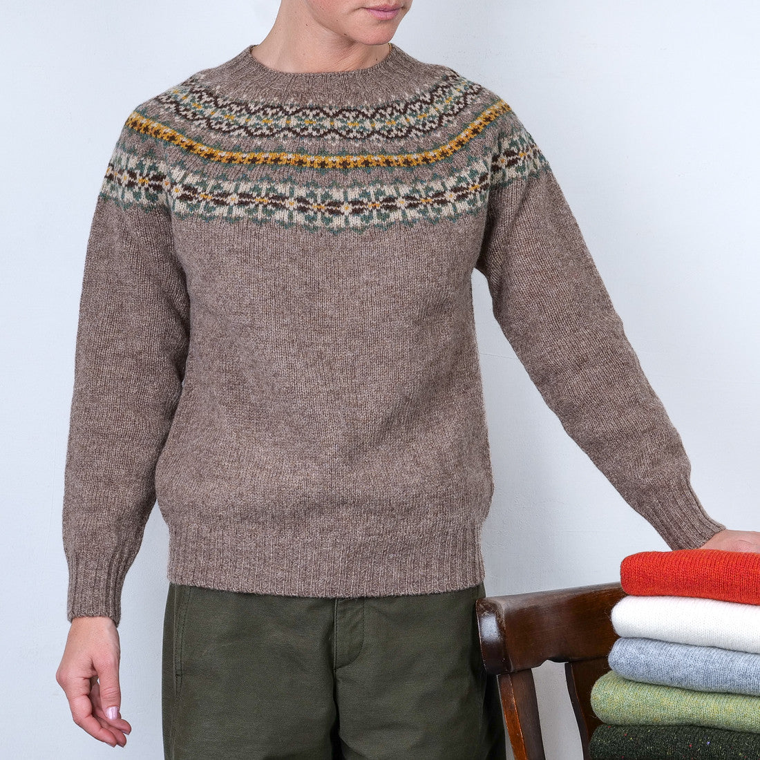 Pull écossais à chevrons 15 couleurs
