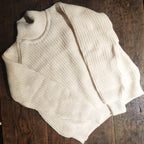 Pull col roulé crème