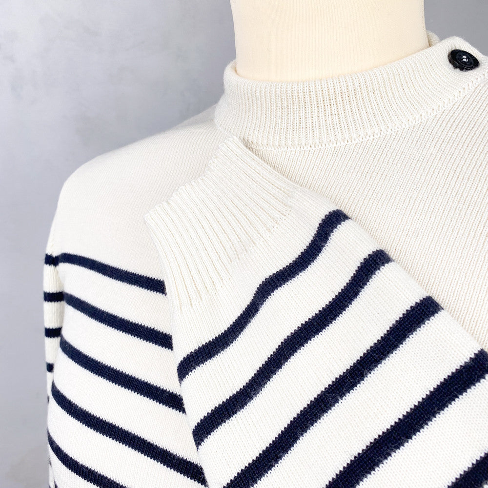 Pull marin blanc rayé