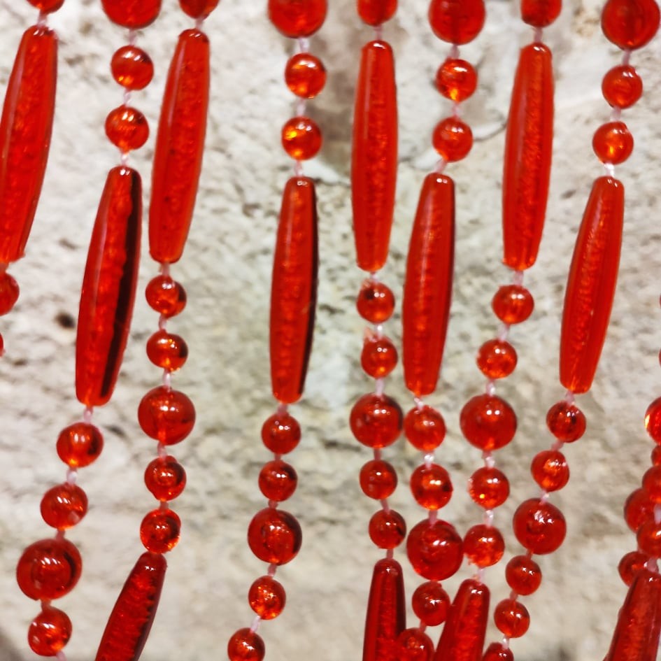 Rideau Mireille rouge