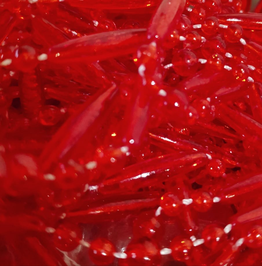 Rideau Mireille rouge