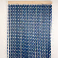 Rideau portière en perles de buis bleues