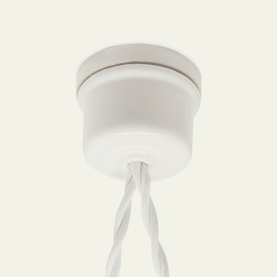 Rosace en porcelaine blanche