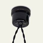 Rosace en porcelaine noire