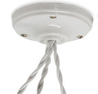 Rosace en porcelaine vis apparentes