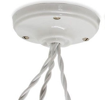 Rosace en porcelaine vis apparentes