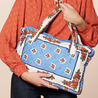 Sac à main matelassé Adiana bleu Souleiado