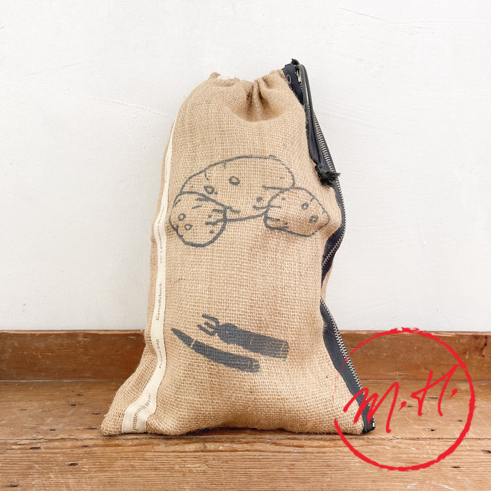 Sac à pommes de terre en jute et coton