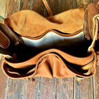 Sac bandoulière en cuir marron (petit modèle)