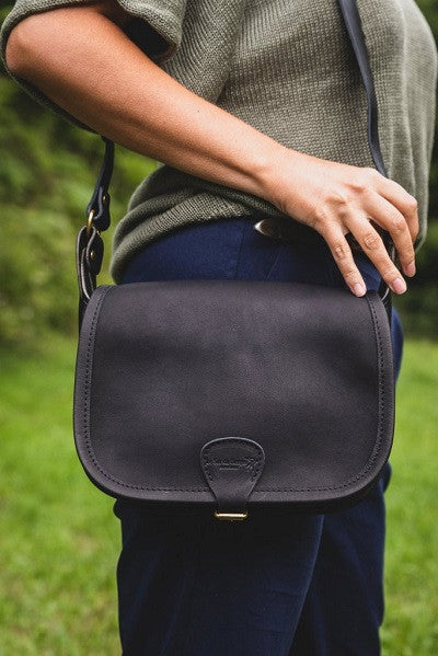 Sac bandoulière gibecière en cuir