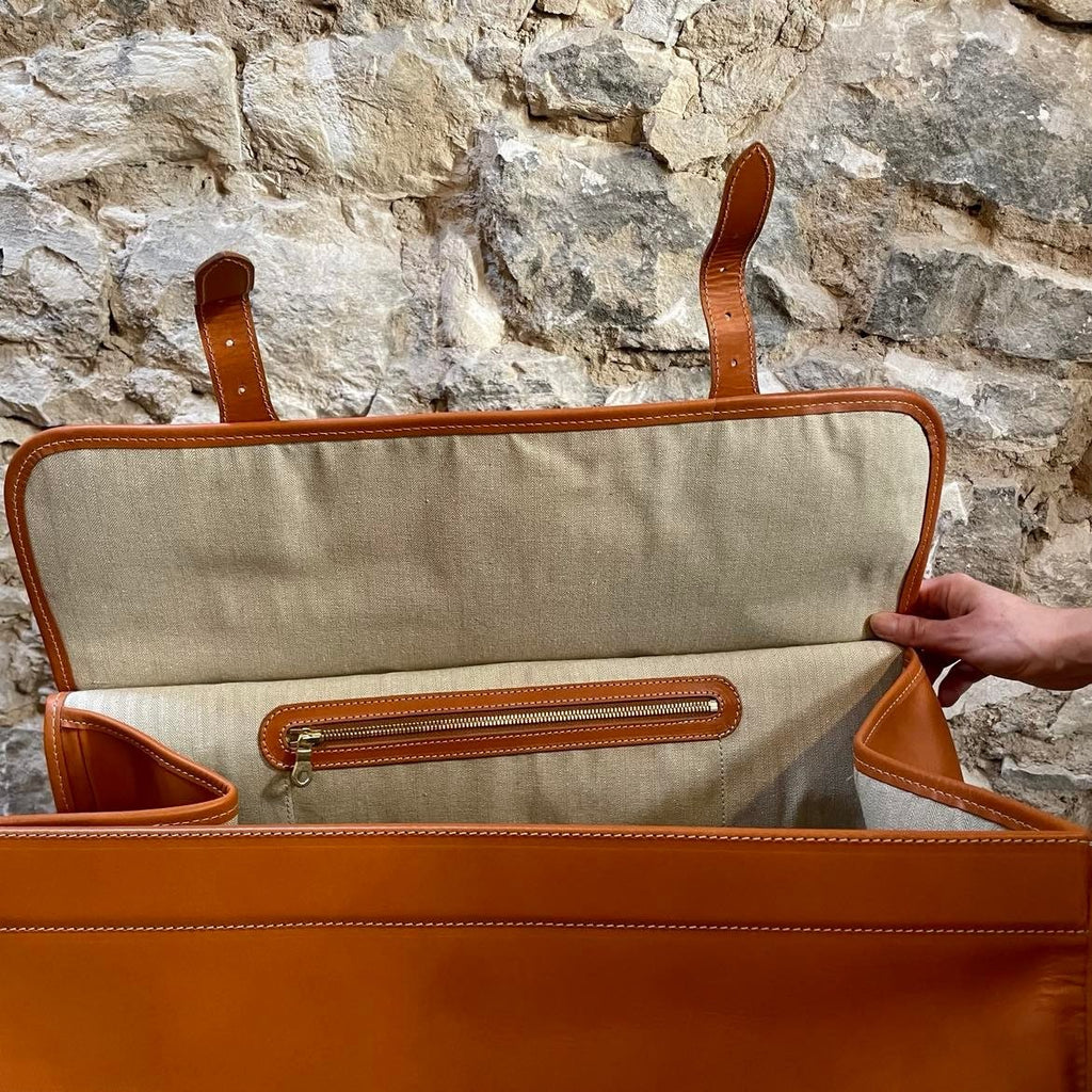Sac de voyage cuir naturel