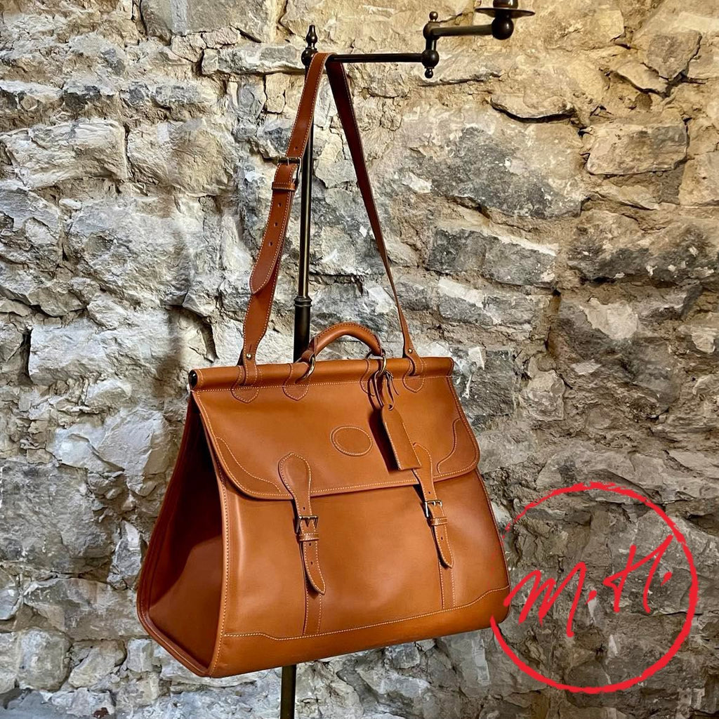 Sac de voyage cuir naturel