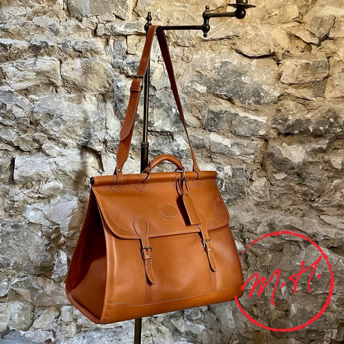 Sac de voyage cuir naturel