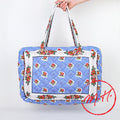 Sac MAXI ADIANA matelassé losange coton Printemps bleu Grosse Rose