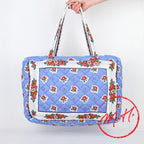 Sac MAXI ADIANA matelassé losange coton Printemps bleu Grosse Rose