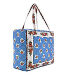 Sac matelassé XXL format 47x36cm anses épaule 70cm coton imprimé