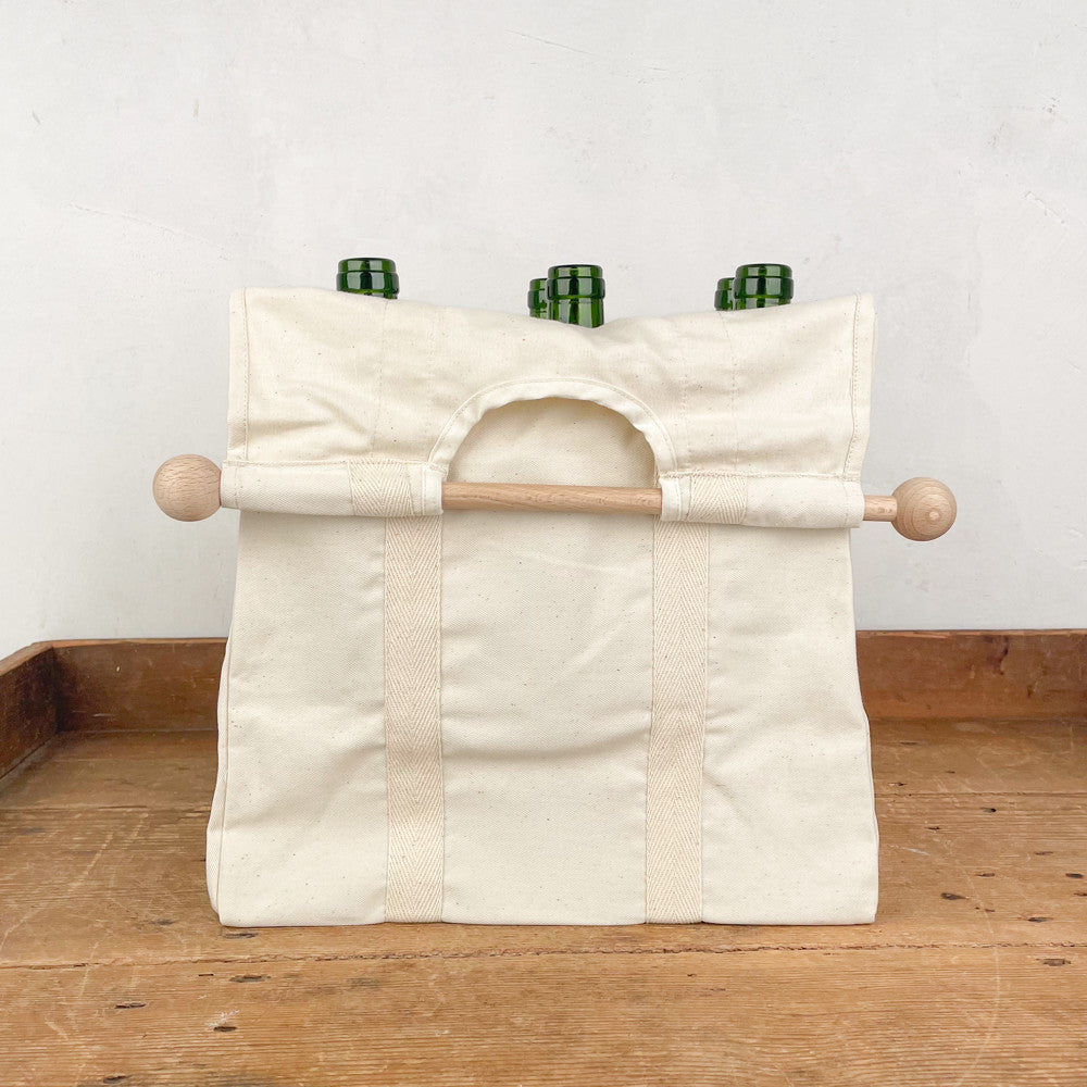 Sac porte-bouteilles toile coton