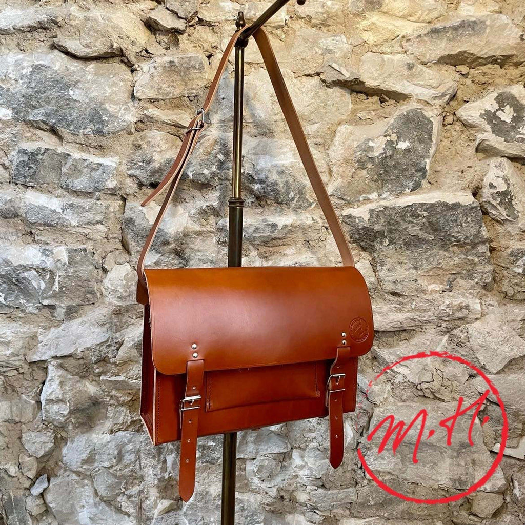 Sacoche en cuir poche