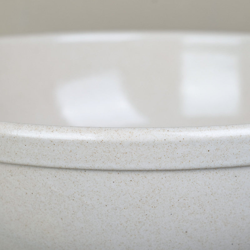 Natural stoneware salad bowl