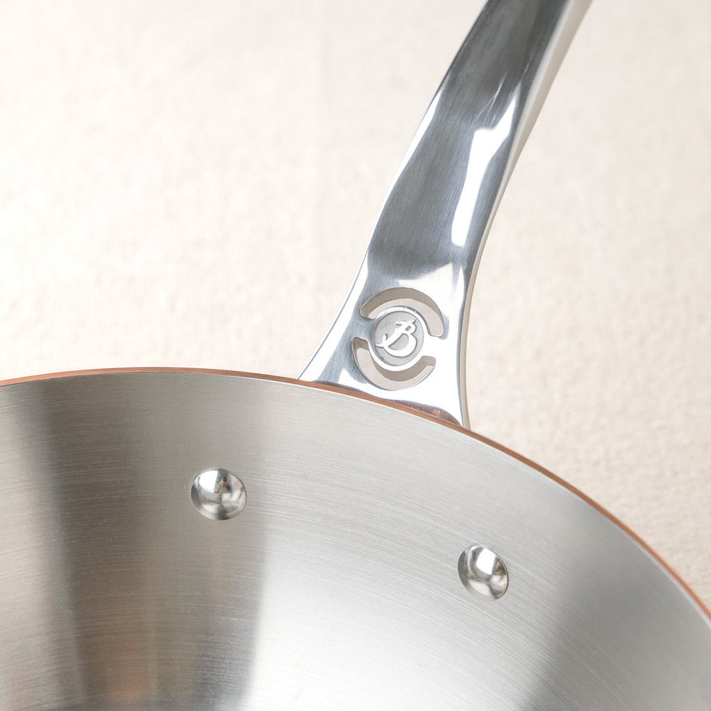 Sauteuse bombée cuivre et inox 24 cm