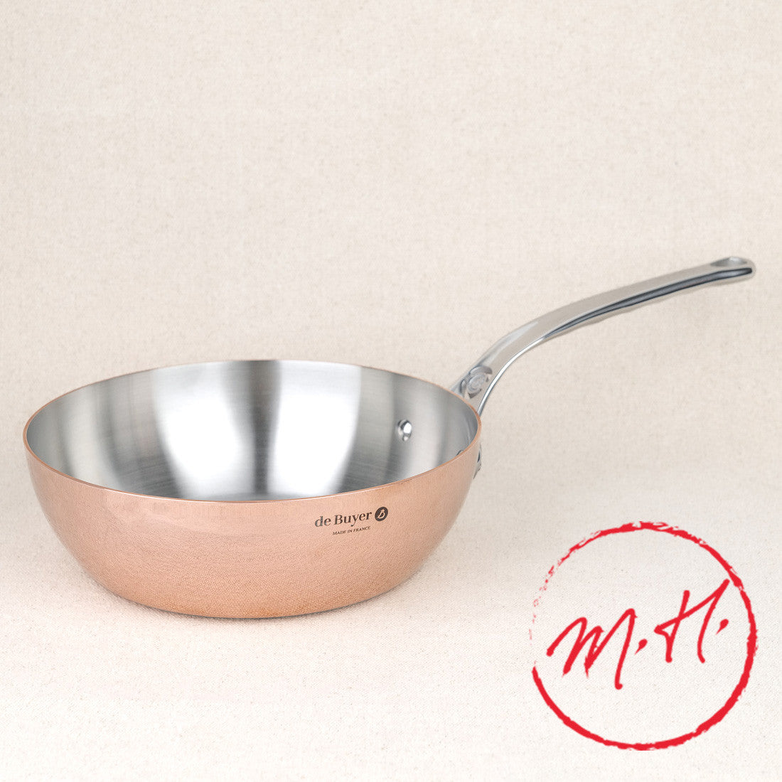Sauteuse bombée cuivre prima matera induction ø 24cm