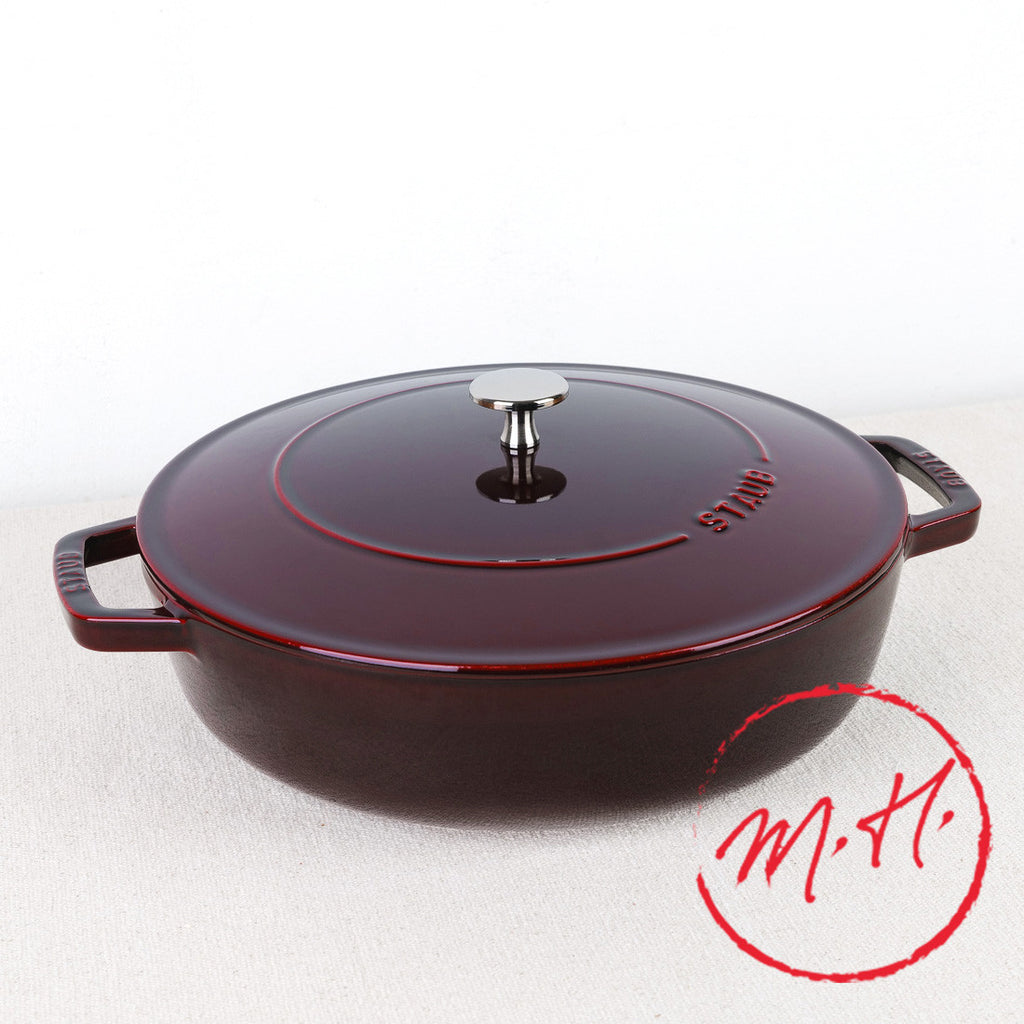 Sauteuse en fonte grenat