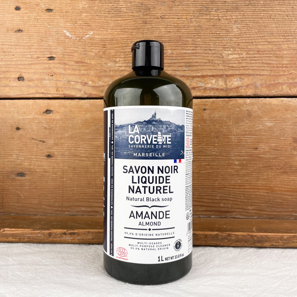 Savon noir liquide Amande 1L La Corvette