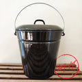 Seau émail noir 10L