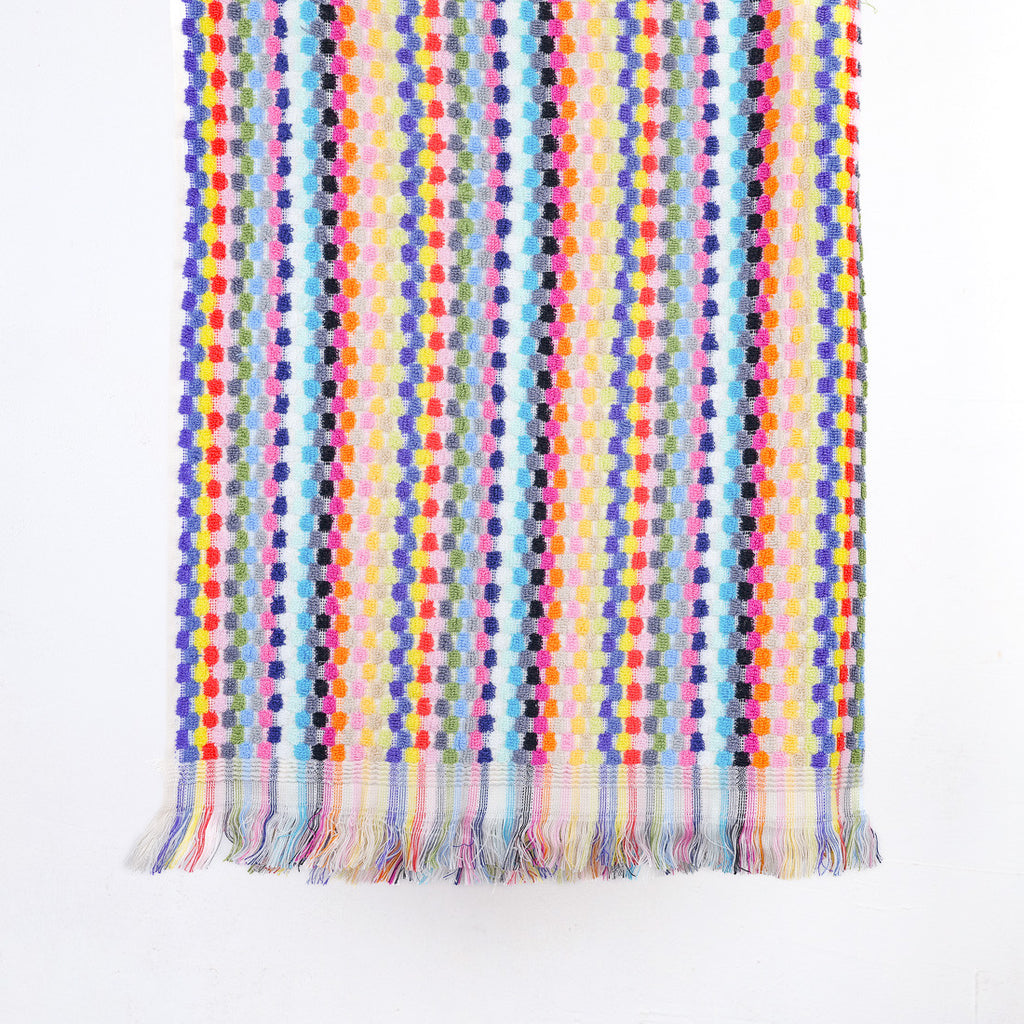 Drap de plage à carreaux