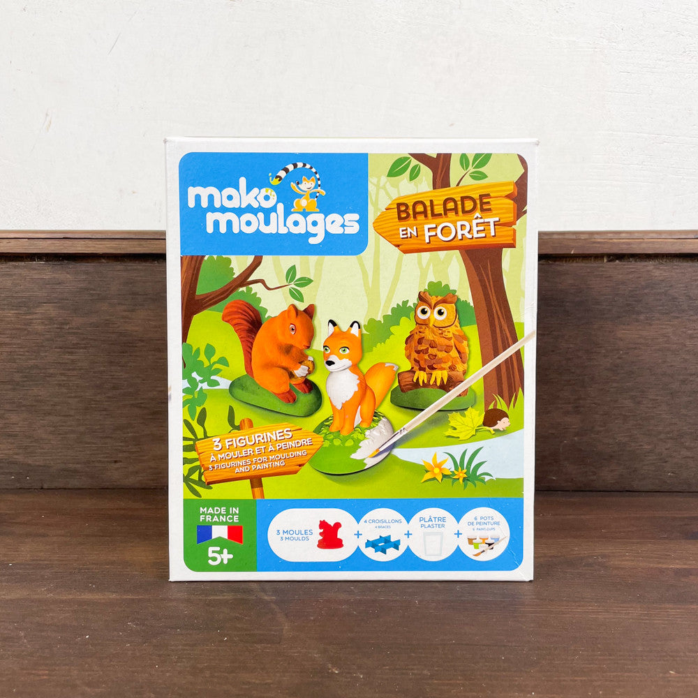 Set d'animaux de la forêt à mouler en plâtre