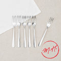 Set de 6 fourchettes à dessert en inox