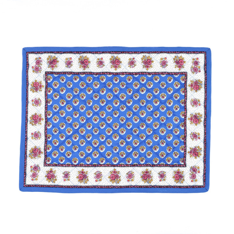 Set de table Fleur d'Arles bleu Souleiado