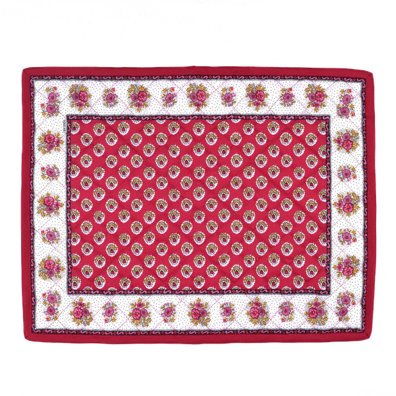 Set de table Fleur d'Arles rouge Souleiado