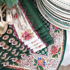 Set de table Fleur d'Arles vert