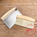 Set ramasse miettes en acier et hêtre