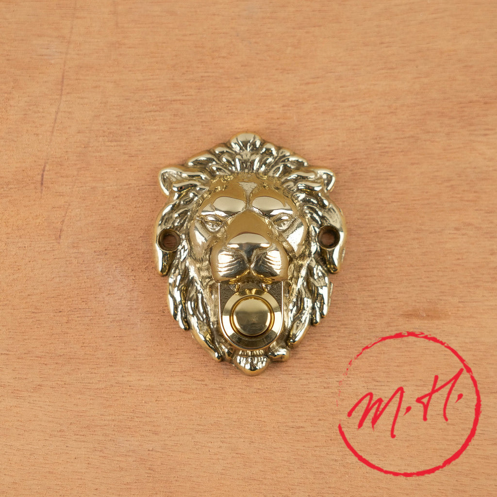 Sonnette tête de Lion Laiton Poli