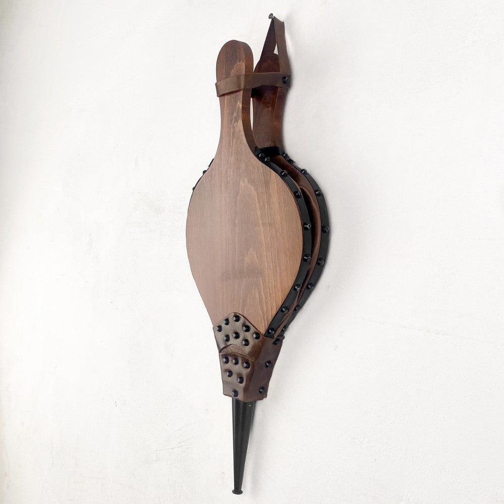 Soufflet en bois et cuir