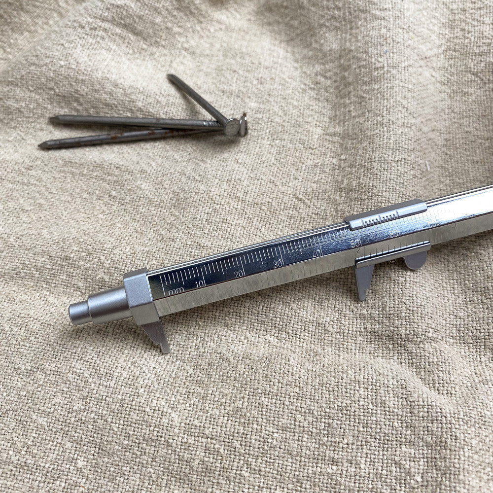 Stylo pied à coulisse chromé
