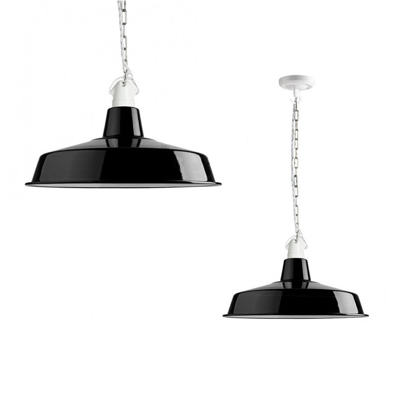 Suspension avec abat-jour en émail Ø40 cm