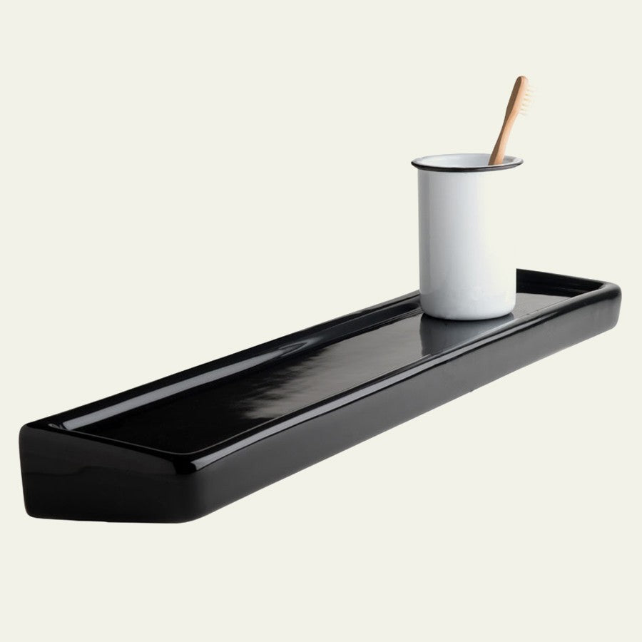 Tablette murale en porcelaine noire