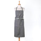 Tablier 100% lin gris anthracite