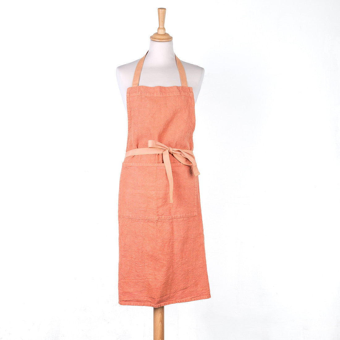 Tablier 100% lin terracotta